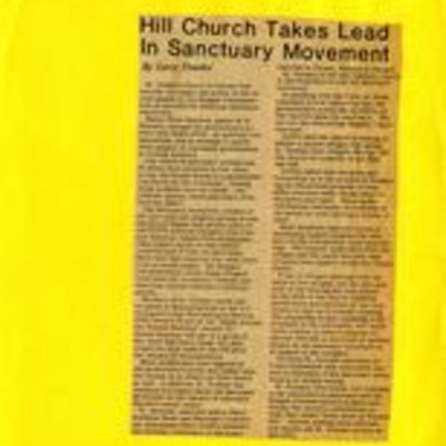 Hill Church Takes Lead in Sanctuary..., Potrero View, February 1985