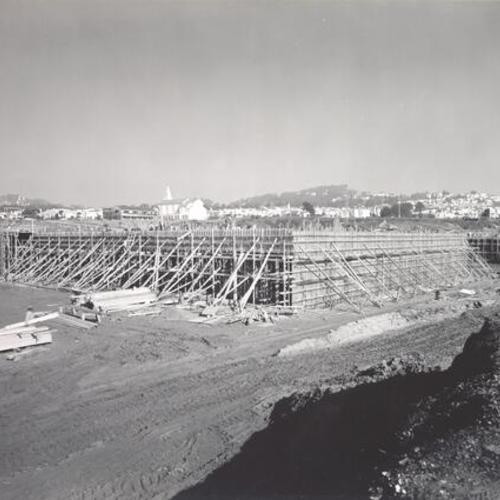 [Construction of the Emporium department store at Stonestown]