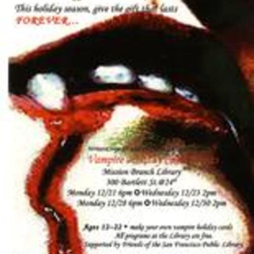 Vampire Holiday Card Parties, poster, n.d.