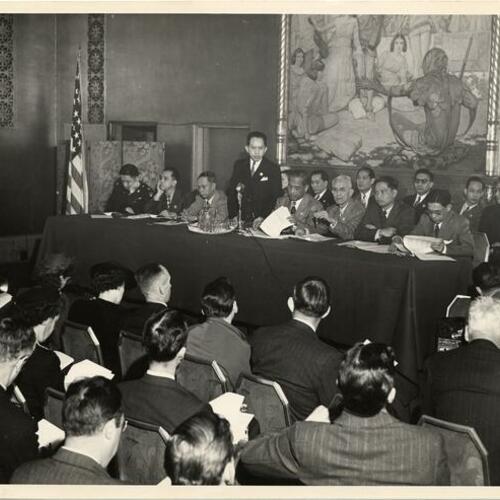 [United Nations Conference, 1945, Carlos Romulo and Philippine delegation]