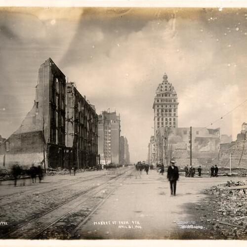 Market Street from 4th. April 23, 1906