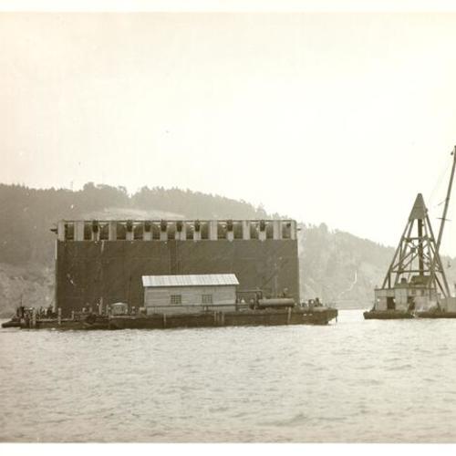 [Caisson used during construction of the San Francisco-Oakland Bay Bridge]