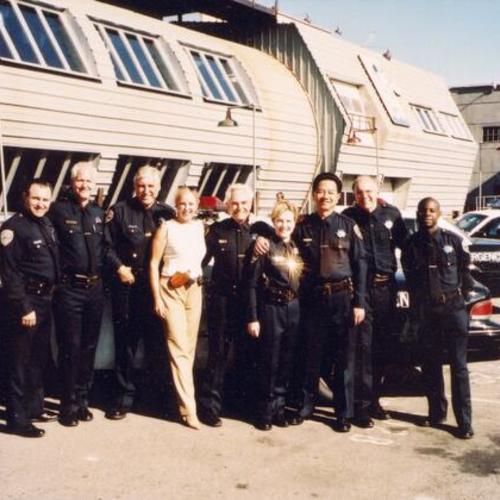 [Gary and rest of cast for TV show, Nash Bridges, at Pier 32]