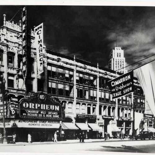 [Exterior of  the Orpheum Theater at 8th and Market Streets]