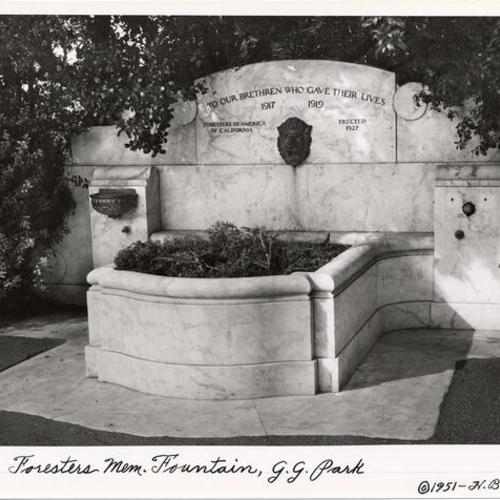 [Foresters Memorial Fountain in Golden Gate Park]