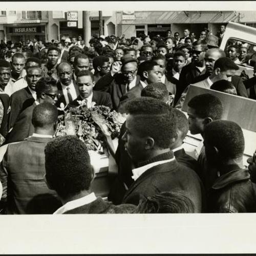 [Matthew Johnson, Jr.'s funeral after the 1966 Bayview-Hunters Point riots]