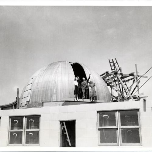 [Astronomical observatory atop the Science building at San Francisco Junior College]