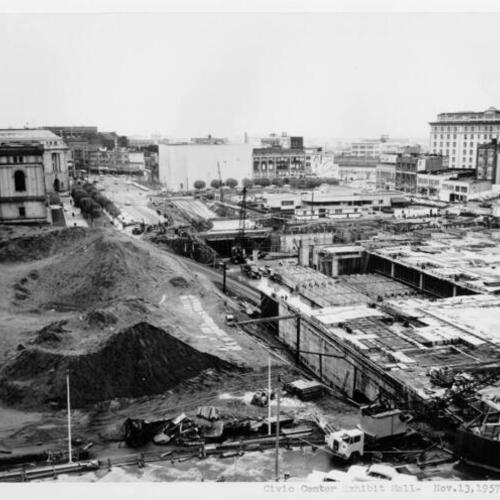 [Civic Center Exhibit Hall construction--Nov. 13, 1957]