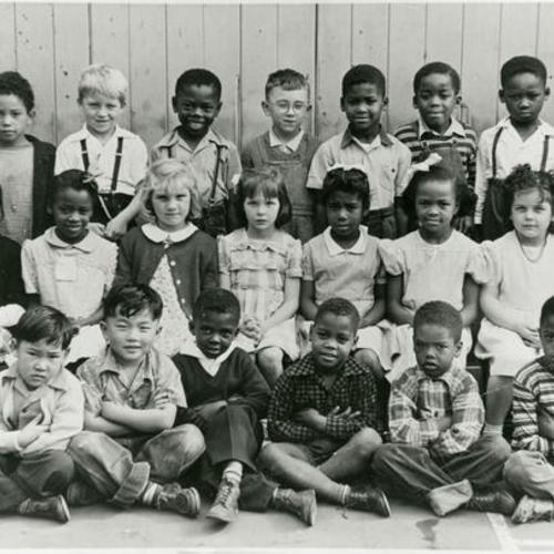 [Emerson Elementary School class photo with Alguster third from right, front row]