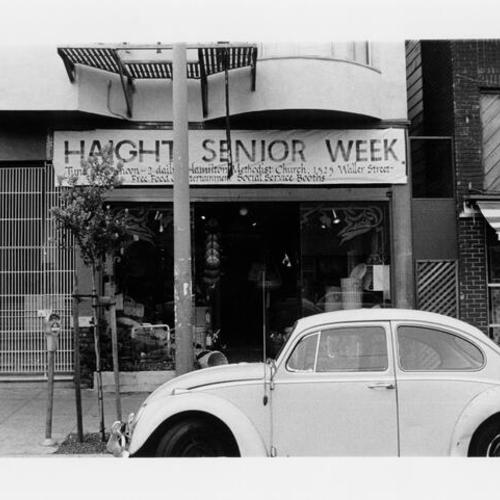 [Haight Ashbury - storefront of the "Haight Senior Week"]
