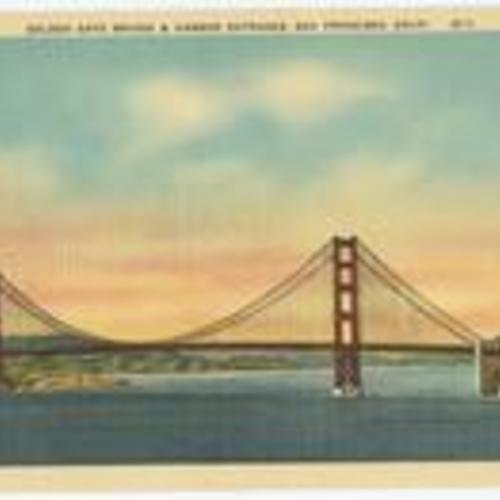 [Golden Gate Bridge & Harbor Entrance, San Francisco, Calif.]