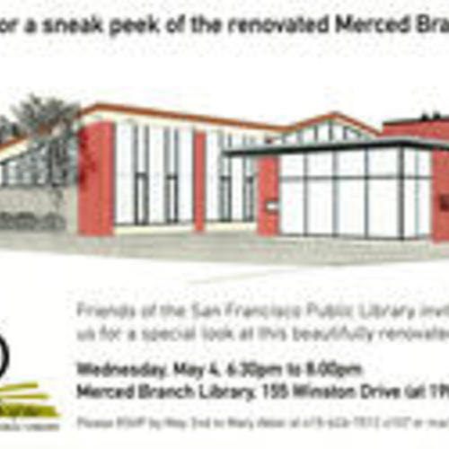 Join us for a sneak peek of the renovated Merced Branch Library! invitation