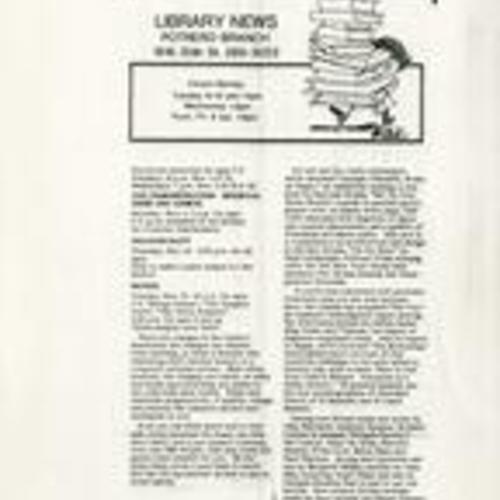 Library News from Potrero View November 1986