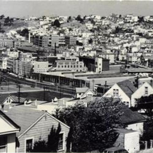 [View of the Potrero District from Bernal Heights]
