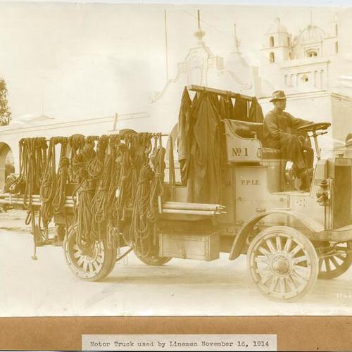 Motor Truck used by Linemen  - November 16, 1914