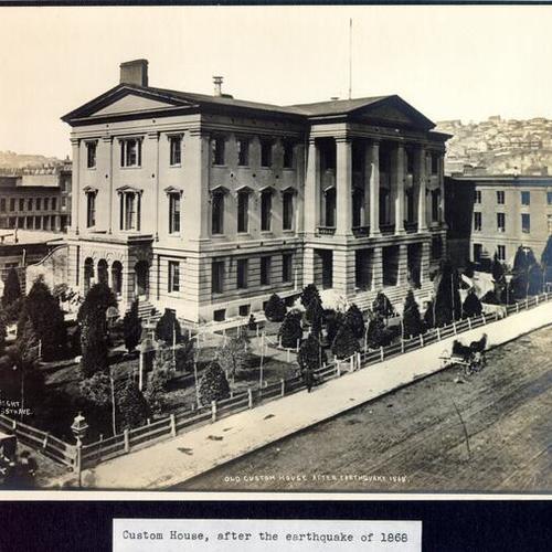 Custom House, after the earthquake of 1868