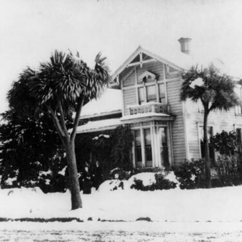  original Park Lodge after a 12 inch snowfall on February 5, 1887]