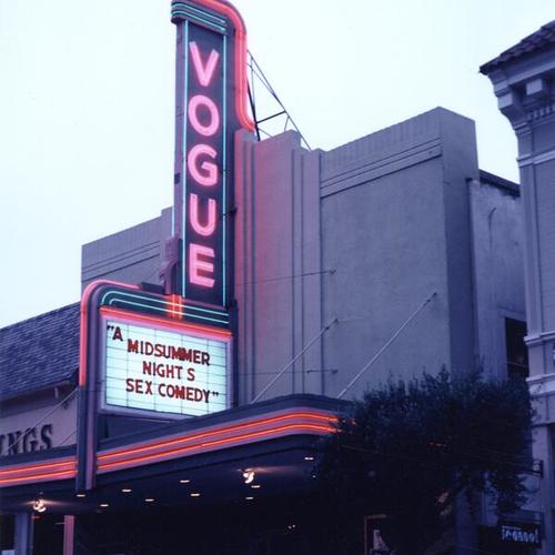 [Exterior of the Vogue Theater]