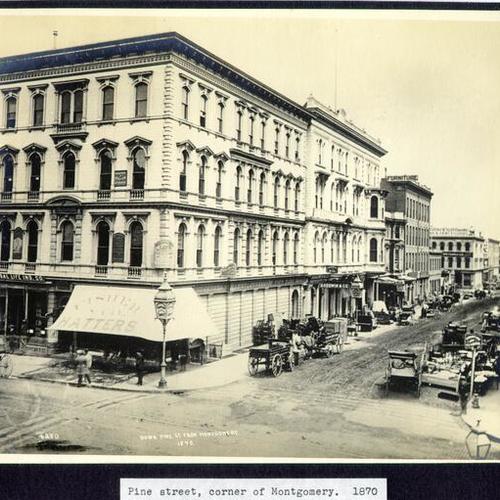 Pine street, corner of Montgomery. 1870