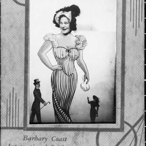 [Dorothae posing for a staged photo in North Beach at Barbary Coast International Settlement]