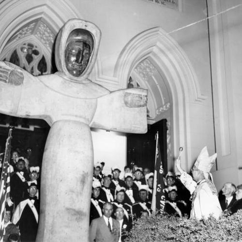 [Dedication of the statue of St. Francis of Assisi]