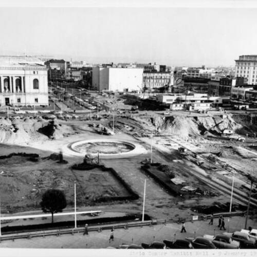 [Construction of the Civic Center Exhibit Hall--January 9, 1957]