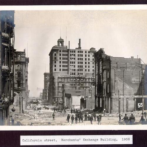 California Street. Merchants' Exchange Building. 1906