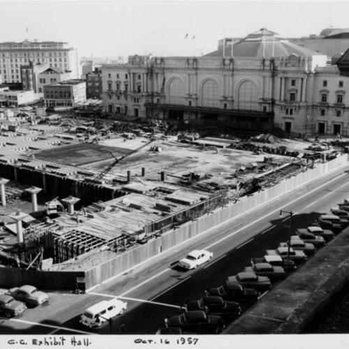 [Construction at the Civic Center Exhibit Hall - Oct. 16, 1957]