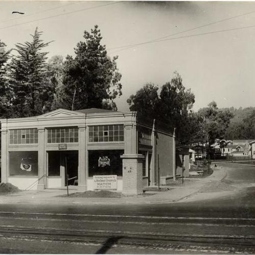 [Westwood Park Grocery Company's building under construction]