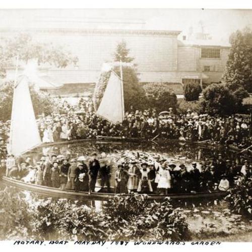 [The Rotary Boat at Woodwards Gardens during May Day celebrations]