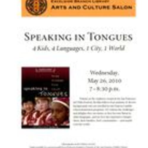 Arts and Culture Salon - Speaking in Tongues 4 Kids, 4 Languages, 1 City, 1 World