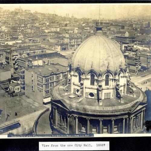 View from the new City Hall. 1888?