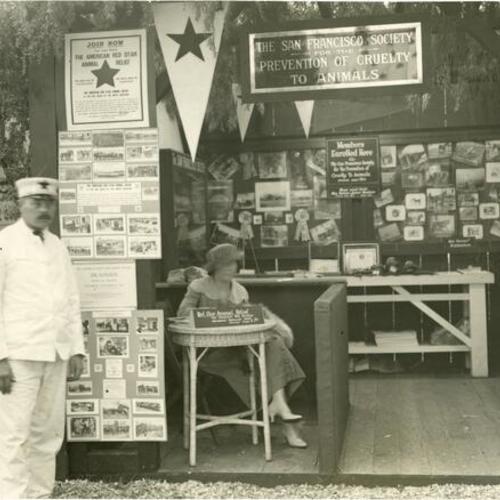 [San Francisco SPCA's booth with information on American Red Star Animal Relief for war horses]