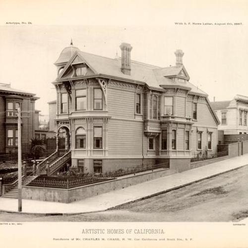 ARTISTIC HOMES OF CALIFORNIA - Residence of Mr. CHARLES M. CHASE, N. W. Cor. California and Scott Sts., S. F.