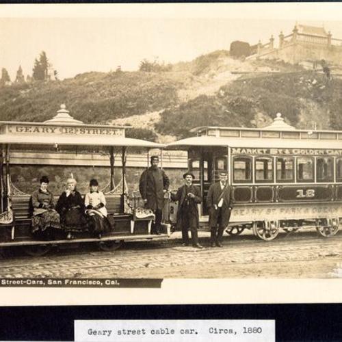 [Geary street cable car.  Circa, 1880]