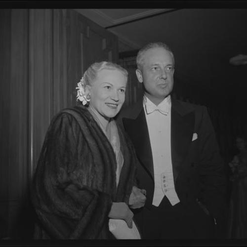 Lewis party for opera stars at Mark Hopkins Hotel with Dorothy Kirsten