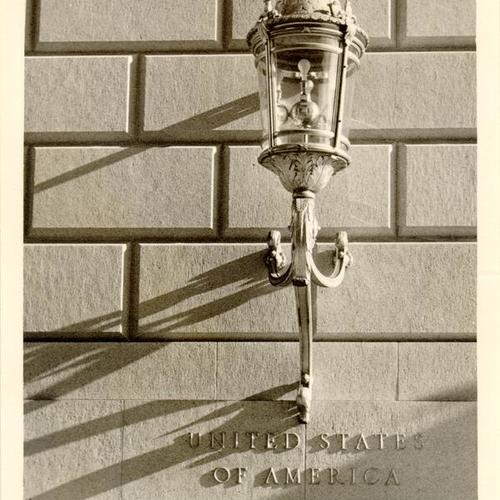 [Lamp on exterior wall of the Federal Building]