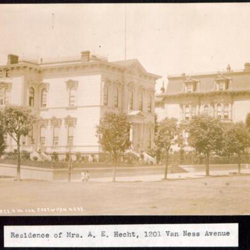 Residence of Mrs. A. E. Hecht, 1201 Van Ness Avenue