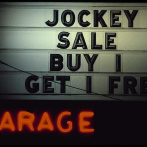 Sale and garage signs