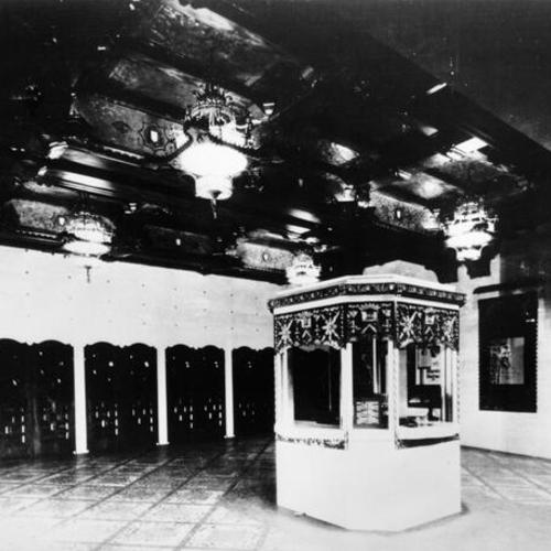 [Ticket booth inside the Pantages Theater]