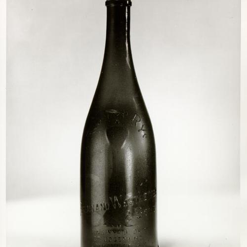 [Antique rye bottle from Walter Landor Associates museum]
