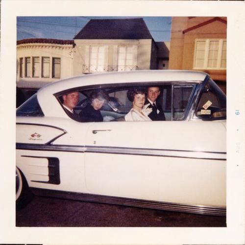 [Helen's daughter's prom night with friends driving in a Chevy Impala]