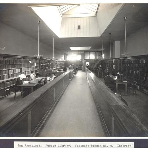 San Francisco. Public Library. Fillmore branch no. 6. Interior