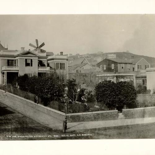 [Residence of Captain M. R. Roberts located on the north west corner of Washington and Stockton Street]