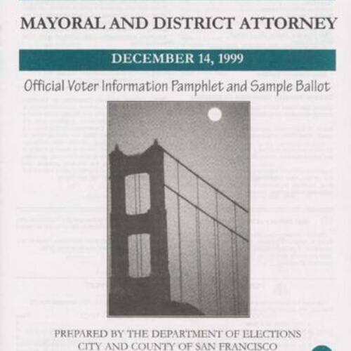 1999-12-14, San Francisco Voter Information Pamphlet
