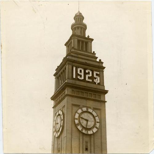 [Closeup of Ferry Building tower]