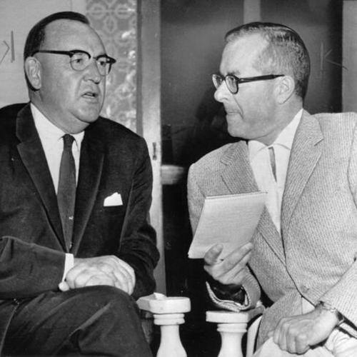 [Governor-elect Edmund G. (Pat) Brown (left) and Attorney General-elect Stanley Mosk]