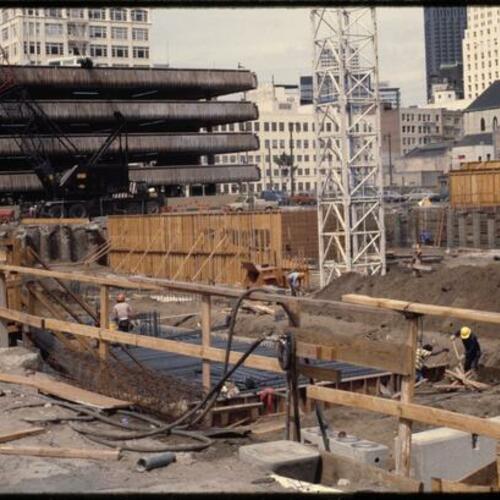 Construction of Moscone Convention Center