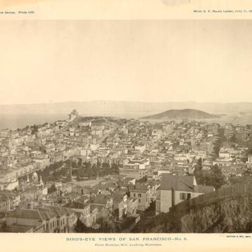 BIRD'S-EYE VIEWS OF SAN FRANCISCO - No. 8. From Russian Hill, Looking Northeast