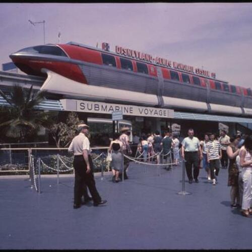 Disneyland Monorail at Submarine Voyage entrance